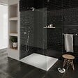 SANIVERRE - BAYA Receveur de douche 80 x 80 cm Blanc extra-plat aspect pierre + bonde incluse - vignette