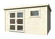WHITE WOOD - Abri de jardin Lya 2 en bois naturel ép.28 mm - White Wood - 12,5m² - vignette