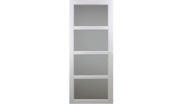 GD MENUISERIES - Porte Coulissante Tana blanc Vitrée H204 x L93 cm - large