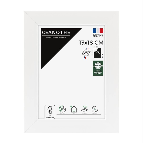 CEANOTHE - Cadre 13X18 Eternel blanc - large