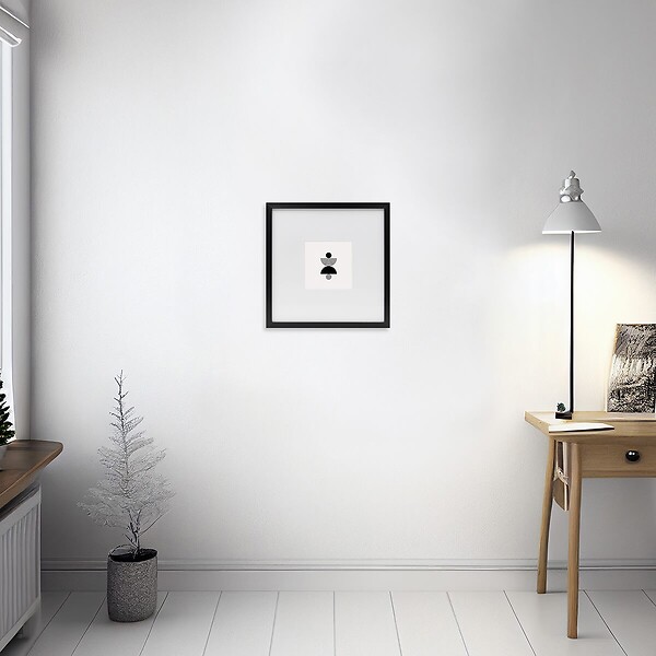 CEANOTHE - Cadre photo Wild noir 30x30 cm avec passe-partout 13x13 cm - large