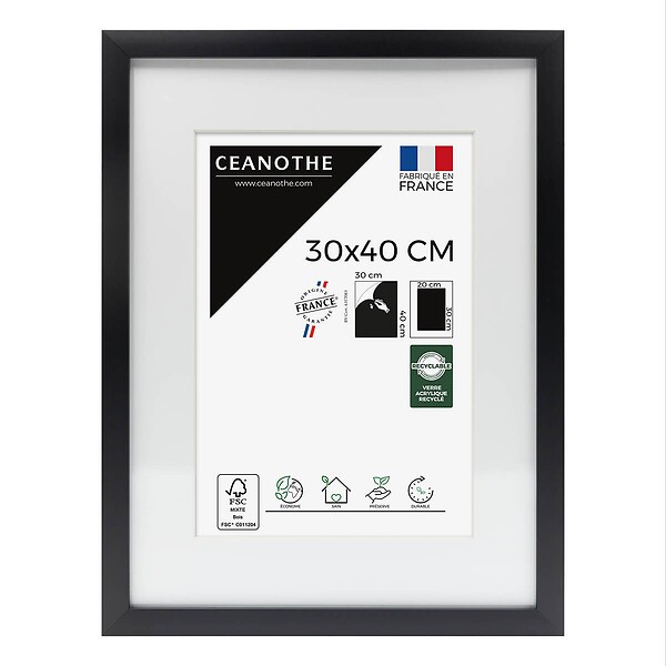 CEANOTHE - Cadre 30X40 Ouv 20X30 Milan noir - large
