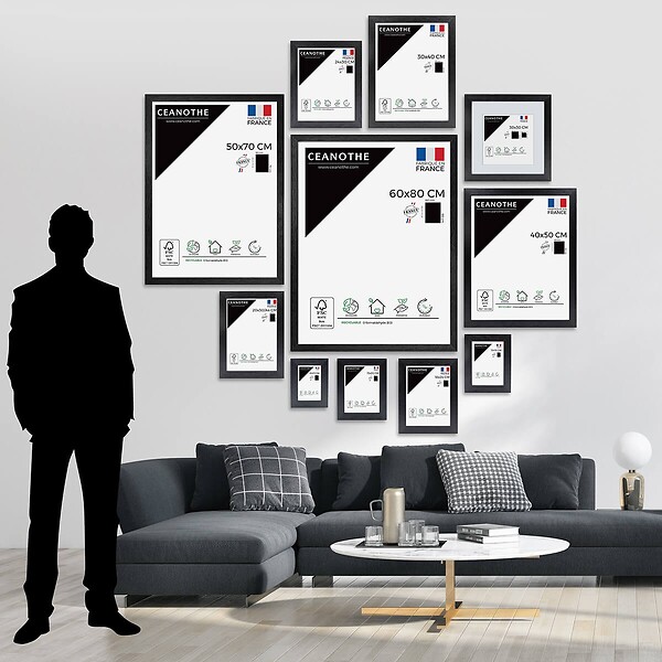 CEANOTHE - Cadre 30X40 Ouv 20X30 Milan noir - large