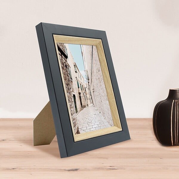 CEANOTHE - Cadre photo Actual bois noir 10x15 cm - large