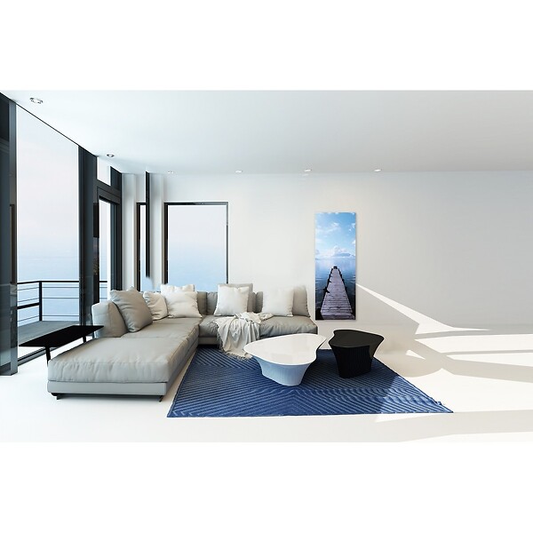 CEANOTHE - Radiateur électrique Allure ponton nordique 45x120 cm - large