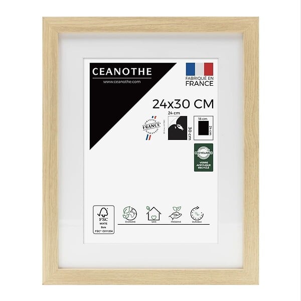 CEANOTHE - Cadre 24X30 Ouv 18X24 Milan bois - large