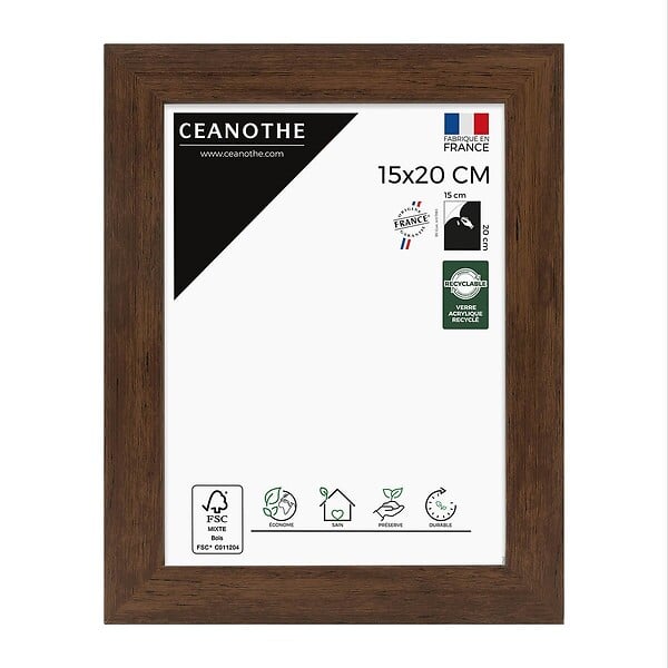 CEANOTHE - Cadre 15X20 Eternel ébène - large