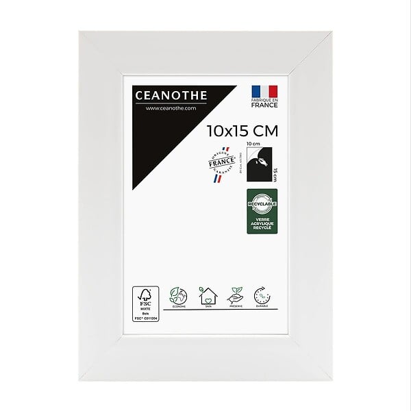 CEANOTHE - Cadre 10X15 Eternel blanc - large