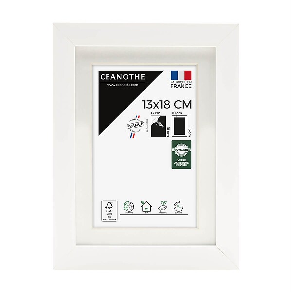 CEANOTHE - Cadre 13X18 Ouv 10X15 Milan blanc - large