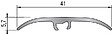 DINAC - Seuil de fixation invisible multi-niveaux 41mm aluminium titium 2,70ml - DINAC - 2147090 - vignette