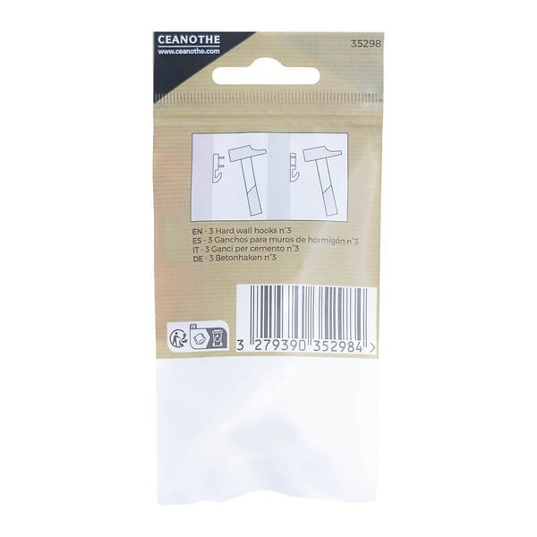 CEANOTHE - Sachet 3 crochets beton n°3 - large