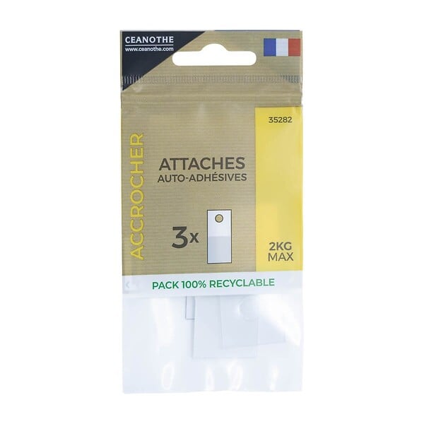 CEANOTHE - Sachet 3 attaches auto-adhesive - large