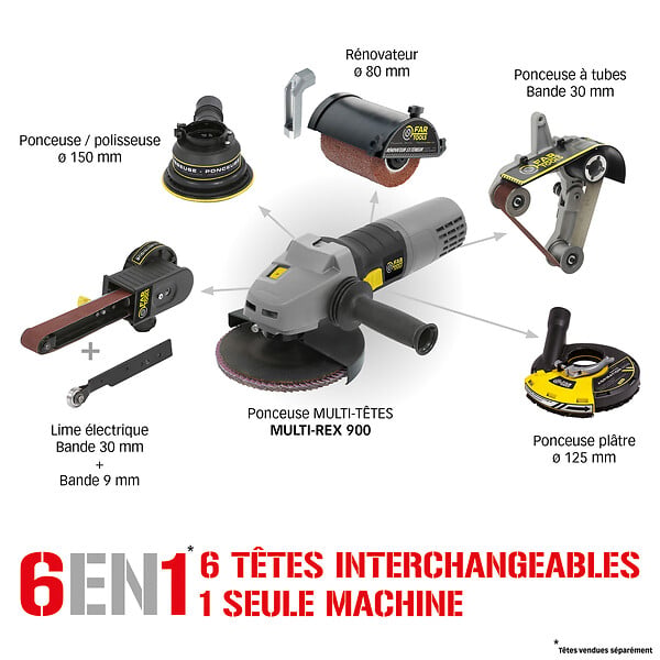 FAR TOOLS - Ponceuse Multi-rex - Avec variateur - 900W - large