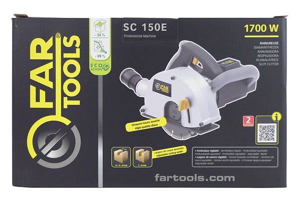 FAR TOOLS - Rainureuse à béton avec 2 disques diamant - 1700W - large