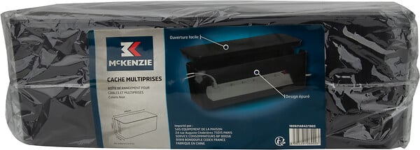 MC KENZIE - Boîte range câble -  Noir - large