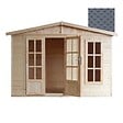 TIMBELA - Abri de jardin en bois 6 m2 - avec des bardeaux bitumineux - M334FB+H334FBGREY - vignette