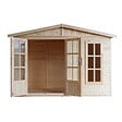 TIMBELA - Abri de jardin en bois 6 m2 - avec des bardeaux bitumineux - M334FB+H334FBBROWN - vignette