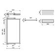 EMUCA - Kit de 7 tringles à pantalons, 2 plateaux et cadre coulissant à fermeture douce pour armoires, réglable, module 900mm, Gris pierre - vignette