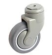 AVL - Roulette polyamide caoutchouc gris 125mm à  oeil pivotante avec frein - AVL - 590893DR - vignette