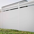MON MARCHE DECO - Kit Clôture SLIM PVC Blanc H. 180 cm x L. 11.10 m - 2 Lisses claire-voie + 7 Soubassements - vignette