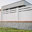MON MARCHE DECO - Kit Clôture PRO PVC Blanc H. 90 cm x L. 5.70 m - 2 Lisses + 3 Soubassements - vignette