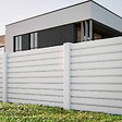 MON MARCHE DECO - Kit Clôture PRO PVC Blanc H. 120 cm x L. 5.70 m - 10 Lisses claire-voie - vignette