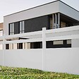 MON MARCHE DECO - Kit Clôture SLIM PVC Blanc H. 120 cm x L. 11.10 m - 2 Lisses + 3 Soubassements - vignette