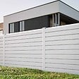 MON MARCHE DECO - Kit Clôture SLIM PVC Blanc H. 120 cm x L. 11.10 m - 10 Lisses claire-voie - vignette