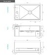 THALASSOR - EASY 50 DROITE - Lave-mains suspendu en Solid Surface 50 x 30 x 20(h) cm - vignette