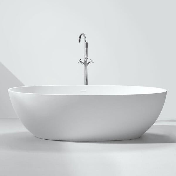 THALASSOR - LOUNGE 150 - Baignoire ilot en Solid Surface 150 x 73 x 52(h) cm - large