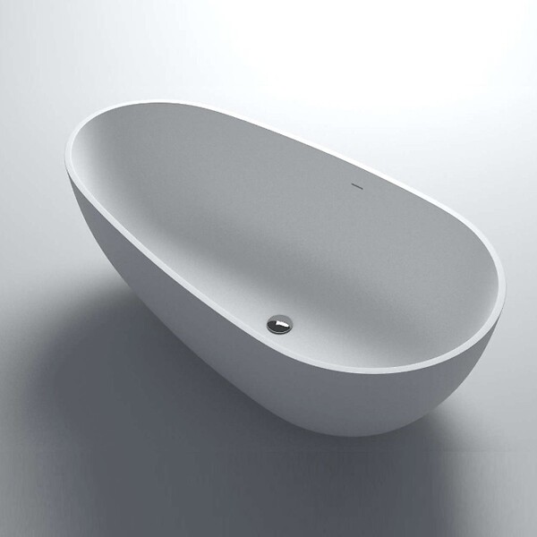 THALASSOR - COCOON 150 - Baignoire ilot en Solid Surface 150 x 78 x 55(h) cm - large