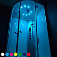THALASSOR - Cabine hammam 120 x 90 SILVER Noir asymétrique droite - vignette