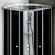 THALASSOR - Cabine douche 70 x 90 SILVER Noir asymétrique droite - vignette