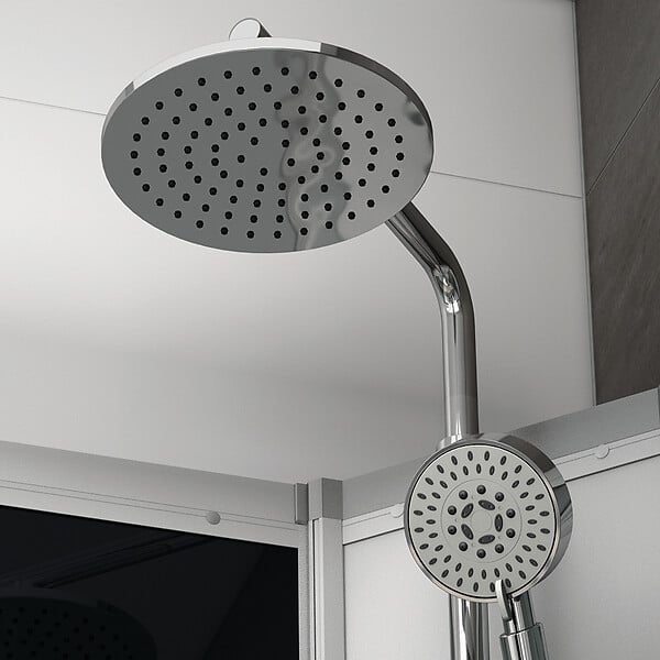 THALASSOR - Cabine douche 70 x 90 SILVER Noir asymétrique droite - large