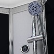 THALASSOR - Cabine douche hydromassante 120 x 80 SILVER Blanc rectangulaire gauche (accès angle) - vignette