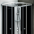 THALASSOR - Cabine hammam 120 x 80 SILVER Noir rectangulaire droite (accès angle) - vignette