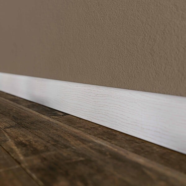 TECNOPROFILS - Plinthe Passe-Câble PVC 80 mm - Frêne blanc - 1 m - large