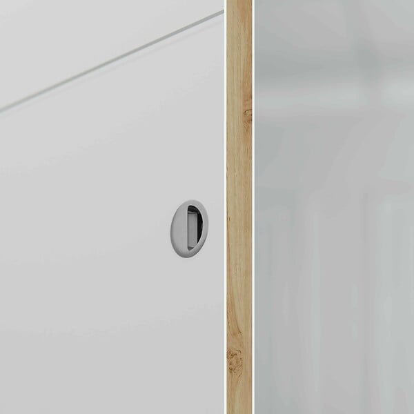 COULICOOL - Porte Coulissante avec Rail - Prépeinte Ligne 73 cm - Avec butée - large