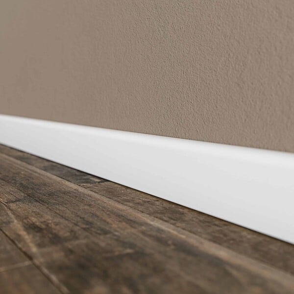 TECNOPROFILS - Plinthe Passe-Câble PVC 80 mm - Blanc - 1.80 m, À l'unité - large