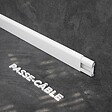 TECNOPROFILS - Plinthe Passe-Câble PVC 50 mm - Blanc - 1 m, Lot de 5 - vignette