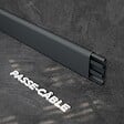 TECNOPROFILS - Plinthe Passe-Câble PVC 80 mm - Anthracite - 1 m, Lot de 5 - vignette