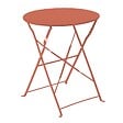 OVIALA - Table de terrasse ronde pliante et 2 chaises pliantes terracotta - Annecy - vignette