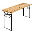 OVIALA - Ensemble brasserie table et 2 bancs pliants en bois 180 cm - Munich - vignette