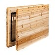 OVIALA - Ensemble brasserie table et 2 bancs pliants en bois 180 cm - Munich - vignette