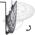 TECTAKE - Table de balcon rabattable 75 x 65 x 62 cm noir/blanc - vignette