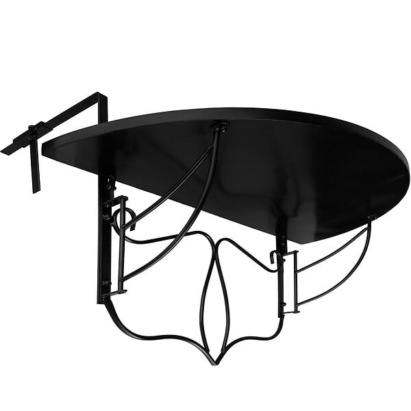 TECTAKE - Table de balcon rabattable 75 x 65 x 62 cm noir/blanc - large