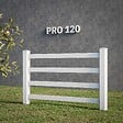 MON MARCHE DECO - Kit Clôture PRO PVC Blanc H. 120 cm x L. 5.70 m - 4 Lisses - vignette