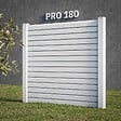 MON MARCHE DECO - Kit Clôture PRO PVC Blanc H. 180 cm x L. 5.70 m - 15 Lisses claire-voie - vignette