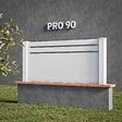 MON MARCHE DECO - Kit Clôture PRO PVC Blanc H. 90 cm x L. 5.70 m - 2 Lisses + 3 Soubassements - vignette