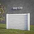 MON MARCHE DECO - Kit Clôture PRO PVC Blanc H. 120 cm x L. 5.70 m - 10 Lisses claire-voie - vignette